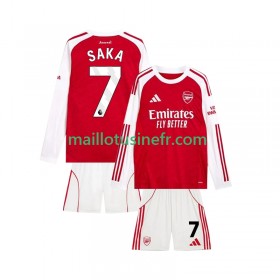 Maillot de Foot Arsenal Bukayo Saka 7 Domicile 2025-26 Manches Longues - Enfant